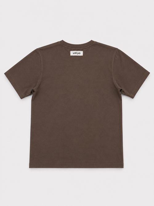 Brown Solid Tee