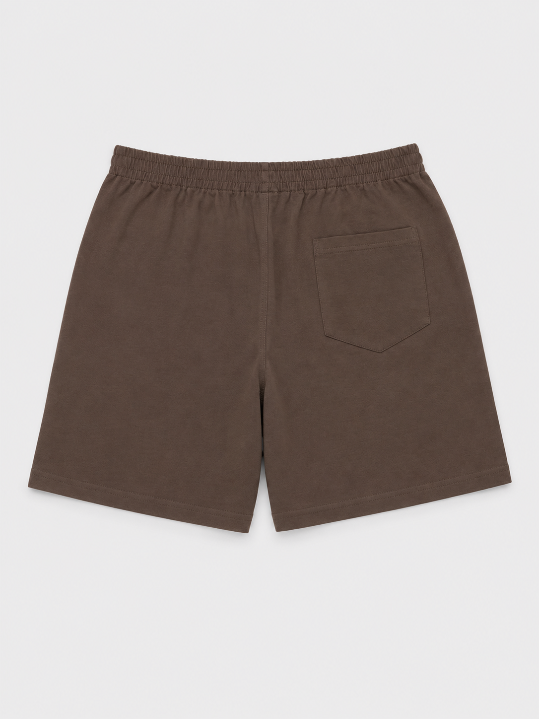 Brown Solid Shorts