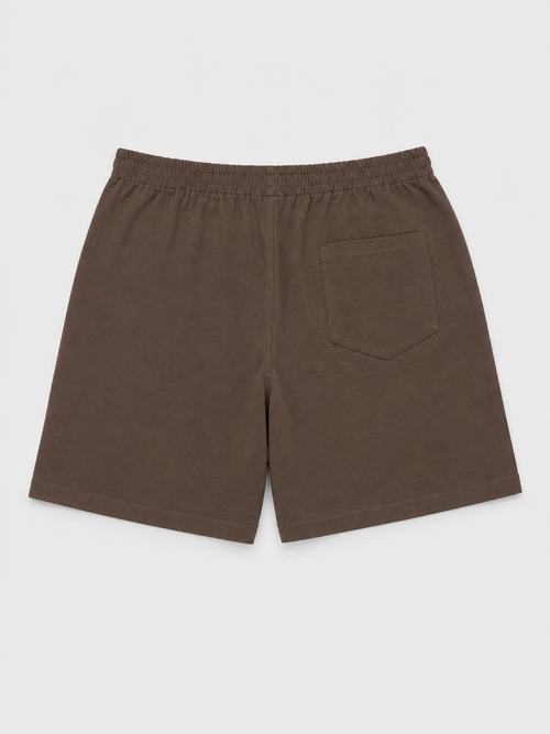 Brown Solid Shorts